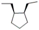 What is the IUPAC name of the following compound?   A)  cis-1,5-diethylcyclopentane B)  trans-1,2-diethylcyclpentane C)  cis-1,2-diethylcyclopentane D)  trans-1,5-diethylcyclopentane