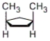 What is the name of the following compound?   A)  cis-1,3-dimethylcyclopentane B)  cis-1,4-dimethylcyclopentane C)  trans-1,3-dimethylcyclopentane D)  trans-1,4-dimethylcyclopentane