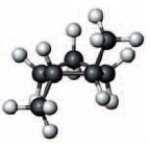 Consider the following ball and stick models.     What do these two representations have in common? A)  dimethyl derivatives of cyclohexane B)  cis isomers C)  trans isomers of different compounds D)  same compound