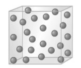 If the change from A to B as represented by the models given below occurred,     A B which of the following is correct? A)  The velocity of the particles increases. B)  The strength of the intermolecular forces increases. C)  The kinetic energy of the particles decreases. D)  both b and c