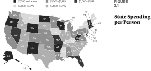   The significant variation in resources at the state level is an argument in favor of A)  allowing states more power. B)  the Supreme Court justices having the final say on federalism. C)  limiting how much power is given to the states. D)  competitive federalism.