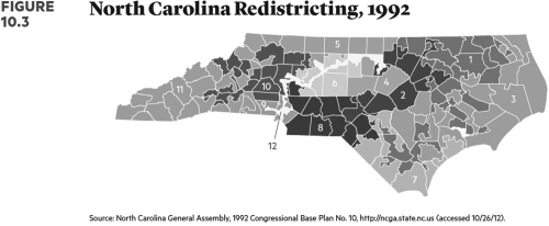<strong>  What have the Supreme Court justices determined about race and the redistricting process?</strong> A)It cannot play any role in the redistricting process. B)It must be the top priority in the redistricting process. C)It may be a factor but may not be the predominant factor in the redistricting process. D)It can only be used as a factor in the redistricting process in states in the South. <div style=padding-top: 35px> 