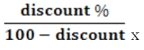 The cost of NOT taking a discount is higher for terms of 2/10, net 60 than for 2/10, net 30. Cost of failing to take discount =          