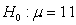 Is the statement   a valid null hypothesis? A)  Yes, this is a statement that compares a parameter to a value. B)  Yes, this is a statement that compares two parameters. C)  No, equalities are not permitted in a null hypothesis. D)  No, there is no parameter contained in this statement.