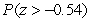 Find the probability   using the standard normal distribution. A)  0.2946 B)  0.7054 C)  0.7946 D)  0.2054
