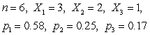 Use the multinomial formula and find the probability for the following data.   A)  0.002 B)  0.012 C)  0.072 D)  0.124