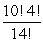The probability that a Poisson random variable X is equal to 4, where   = 10, is A)    B)    C)    D)   