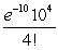 The probability that a Poisson random variable X is equal to 4, where   = 10, is A)    B)    C)    D)   
