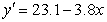 What is the value of   when x = 3, if the equation of the regression line is   ? A)  4.73 B)  5.29 C)  34.5 D)  11.7