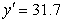 Using a regression line of   , a value of x = 3.6 would result in a predicted value of   .
