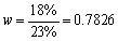 b,Weight in equity,   ,weight in risk free asset = 1 - 0.7826 = 0.2174 Portfolio expected return,  