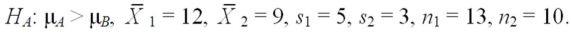 Given the following information about a hypothesis test of the difference between two means based on independent random samples,what is the standard deviation of the difference between the two means? Assume that the samples are obtained from normally distributed populations having equal variances.   A) 1.792 B) 1.679 C) 2.823 D) 3.210 E) 1.478