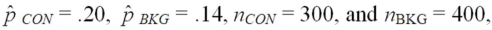 We are testing the hypothesis that the proportion of winter-quarter profit growth is more than 2 percent greater for consumer industry companies (CON)than for banking companies (BKG).At α = .10,given that   can we reject the null hypothesis? 