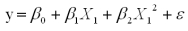 In the quadratic regression model   the   <sub>1</sub> term represents the: A) Rate of curvature of the parabola. B) Value of Y when X is zero. C) Shift parameter of the parabola. D) Y-intercept of the parabola.