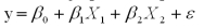 The graph of the prediction equation obtained from the model   is a(n)  A) Line B) Plane C) Parabola D) Exponential curve