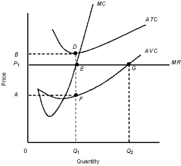 The figure given below shows the revenue and cost curves of a perfectly competitive firm.Figure 10.5    MC: Marginal cost curve MR: Marginal revenue curve.ATC: Average-total-cost curve AVC: Average-variable-cost curve -Which of the following statements is true in the context of the long run? A) All the factors of production are fixed. B) No new firms enter the market. C) The producer can vary all the factors of production. D) The firms earn positive economic profit. E) Large firms tend to acquire market power.
