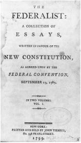   -Which of the following statements would most likely be found in the publication above? A)   The federal constitution forms a happy combination in this respect; the great and aggregate interests being referred to the national, the local and particular to the state legislatures.  B)   As much as I deplore slavery, I see that prudence forbids its abolition.  C)   Who authorized them to speak the language of, We, the people, instead of, We, the states?  D)   States are the characteristics and the soul of a confederation. 