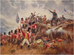   -The image shows the Battle of __________. A)  New Orleans B)  the Thames C)  Bladensburg D)  Fort McHenry