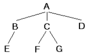 Answer the following questions in terms of the tree below.     A. The root node is ________ . B. Three nodes that are siblings are _______ , ________, and ________ . C. The terminal nodes are _________________________________________ . D. The node with only one child is _________ .