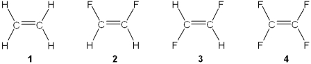 Which of the following molecules has a molecular dipole moment?   A) 1 B) 2 C) 3 D) 4