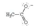 The curved arrows in the resonance structure for the acetate ion shown below   indicate the following alternative resonance structure for the acetate ion.  