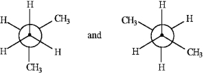 The following pairs of Newman projections represent the same compound but in differing conformations.  