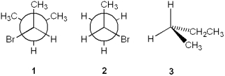 Which of the following compounds is/are chiral?   A) only 1 B) only 1 and 2 C) only 2 and 3 D) 1, 2 and 3