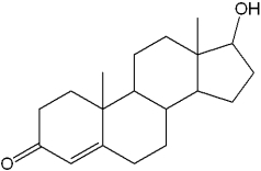 How many chiral centers are there in the following molecule (the naturally occurring stereoisomer is the male hormone testosterone) ?   A) Three B) Four C) Six D) Seven
