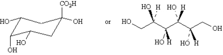  A natural product having [ \alpha ]<sub>D</sub> = +40.3<sup> \circ </sup> has been isolated and purified. Either of the following substances could be this natural product.   