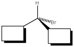 Complete the following diagram so that it represents (R)-2-bromobutane.  