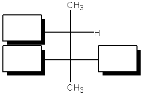 Complete the following Fischer diagram so that it represents (2R,3S)-butane-2,3-diol.  