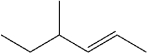 What is the IUPAC name of the following compound?   A) (E) -3-methyl-4-hexene B) (Z) -3-methyl-4-hexene C) (E) -4-methyl-2-hexene D) (Z) -4-methyl-2-hexene