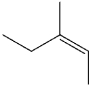 What is the IUPAC name of the following compound?   A) (E) -3-methyl-3-pentene B) (Z) -3-methyl-3-pentene C) (E) -3-methyl-2-pentene D) (Z) -3-methyl-2-pentene