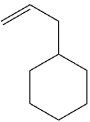 What is the name of the following compound?   A) vinylcyclohexane B) allylcyclohexane C) methylenecyclohexane D) propargylcyclohexane