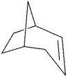 What is the IUPAC name of the following compound?   A) bicyclo[5.4.3]-2-octene B) bicyclo[5.4.3]-3-octene C) bicyclo[3.2.1]-2-octene D) 2,6-methyleno-1-cyclooctene