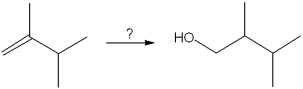What is the best choice of reagent(s)  to perform the following transformation?   A) H<sub>2</sub>O, H<sub>2</sub>SO<sub>4</sub> B) Hg(OAc) <sub>2</sub> and H<sub>2</sub>O ; followed by NaBH<sub>4</sub> C) B<sub>2</sub>H<sub>6</sub>; followed by H<sub>2</sub>O<sub>2</sub>, NaOH D) OsO<sub>4</sub>; followed by NaHSO<sub>3</sub>