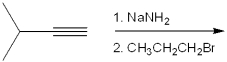<strong>What is the major organic product obtained from the following reaction? </strong> A)2-methyl-3-hexene B)2-methyl-3-heptyne C)2-bromo-3-methylbutane D)2-methyl-2-butene