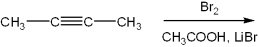 What is the major organic product obtained from the following reaction?   A) (E)  1,2-dibromobutene B) (Z)  1,2-dibromobutene C) (E)  2,3-dibromobutene D) (Z)  2,3-dibromobutene