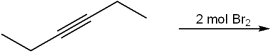 What is the major organic product obtained from the following reaction?   A) 3,4-dibromohexane B) 3,3-dibromohexane C) (Z)  3,4-dibromohexene D) 3,3,4,4-tetrabromohexane