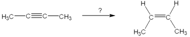 What is the best choice of reagent(s)  to perform the following transformation?   A) H<sub>2</sub>/Pt B) H<sub>2</sub>/Lindlar catalyst C) Na/NH<sub>3</sub> D) BH<sub>3</sub>; followed by H<sub>2</sub>O<sub>2</sub>, NaOH