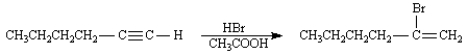 The key intermediate in the following reaction would be a vinylic carbocation.  
