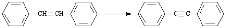 Select the best reagent or sequence of reagents from the list provided which would best accomplish each transformation below. Place the letter corresponding to the reagent(s)  in the blank to the left of each reaction. Each transformation requires only one answer. -_____   A) H<sub>2</sub>SO<sub>4</sub>, HgSO<sub>4</sub> B) H<sub>2</sub>, Lindlar C) 1.BH<sub>3</sub>, THF  2.H<sub>2</sub>O<sub>2</sub>, NaOH D) 1.NaNH<sub>2</sub>, NH3(l)  2.CH<sub>3</sub>CH<sub>2</sub>I E) 1. Br<sub>2</sub>,CH2Cl<sub>2</sub>  2. 2NaNH<sub>2</sub>, NH<sub>3</sub>(l)  F) 1.HCl  2.NaNH<sub>2</sub>, NH<sub>3</sub>(l)  G) Li, NH<sub>3</sub>(l)  H) 1.	NaNH<sub>2</sub>, NH<sub>3</sub>(l)  	2.	CH<sub>3</sub>CH<sub>2</sub>CH<sub>2</sub>I