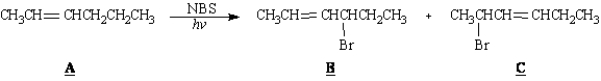 Consider the reaction below to answer the following question(s).   -The name of one of the minor products of this reaction is____________________.