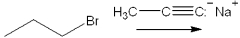 What is the major organic product(s)  obtained from the following reaction?   A) 1-hexyne B) 2-hexyne C) propene + propyne D) propane + propyne