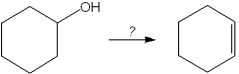 What is the best choice of reagent to perform the following transformation?   A) H<sub>2</sub>SO<sub>4</sub> B) H<sub>2</sub>O C) NaOCH<sub>3</sub> D) KOtBu