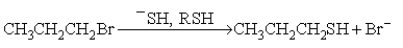Consider the pair of reactions below to answer the following question(s). a.    or b.   -In the reactions a and b if concentration of OH<sup>-</sup> and SH<sup>-</sup>, respectively, were doubled, the rate of the reactions would ___________.