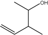 What is the IUPAC name of the following compound?   A) 3-methyl-1-penten-4-ol B) 3-methyl-4-penten-2-ol C) 1,2-dimethyl-2-propan-1-ol D) 2,3-dimethyl-1-propan-3-ol