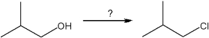 What is the best choice of reagent to achieve the following transformation?   A) HCl B) Cl<sub>2</sub>, light C) SOCl<sub>2</sub>, pyridine D) HOCl, H<sub>2</sub>O