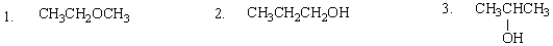 Of the following compounds, 3 would have the highest boiling point.  
