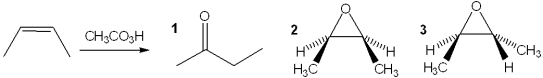 What is the major organic product obtained from the following reaction?   A) only 1 B) only 2 C) only 3 D) both 2 and 3